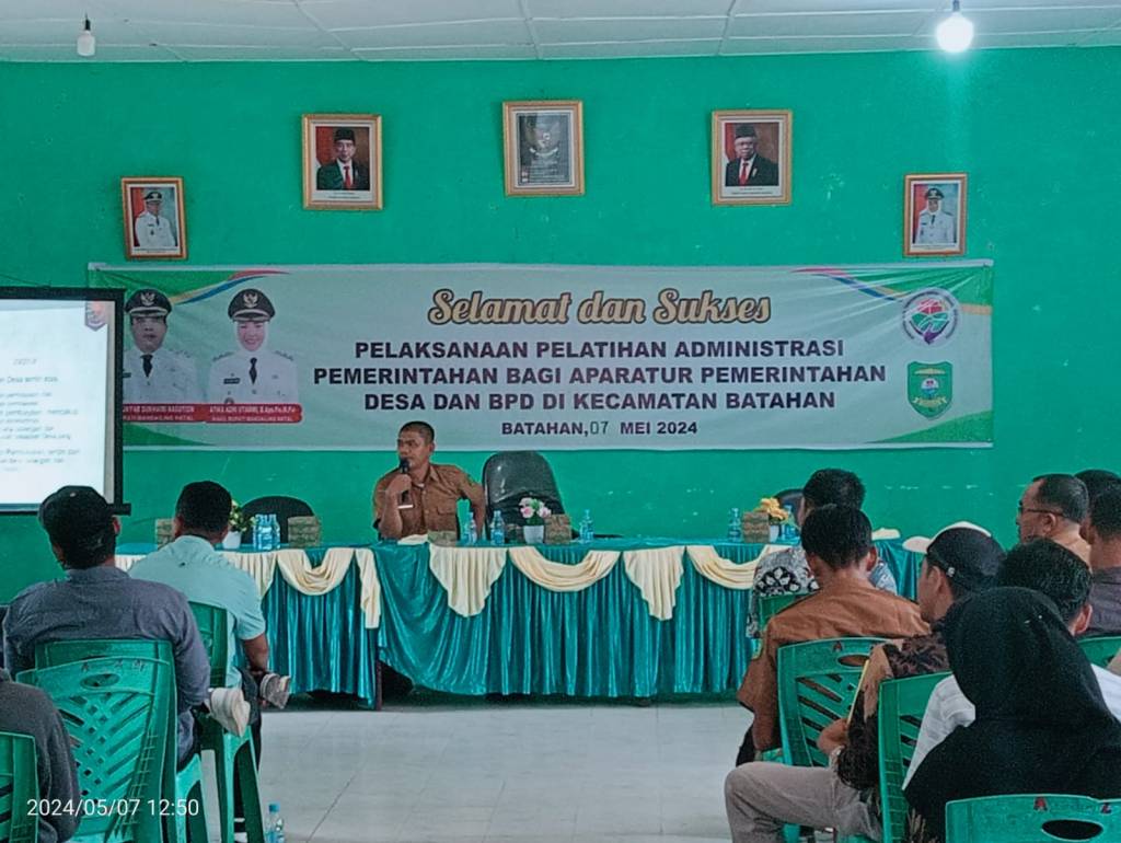 Pelatihan Administrasi Pemerintahan bagi Aparatur Desa dan BPD Se-Kecamatan Batahan Berjalan Sukses
