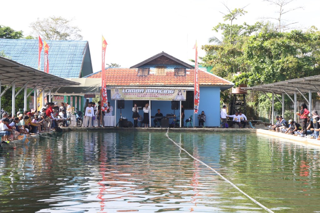 Puluhan Wartawan Ikut Serta Lomba Memancing Dalam Rangka HUT Bhayangkara Ke-78