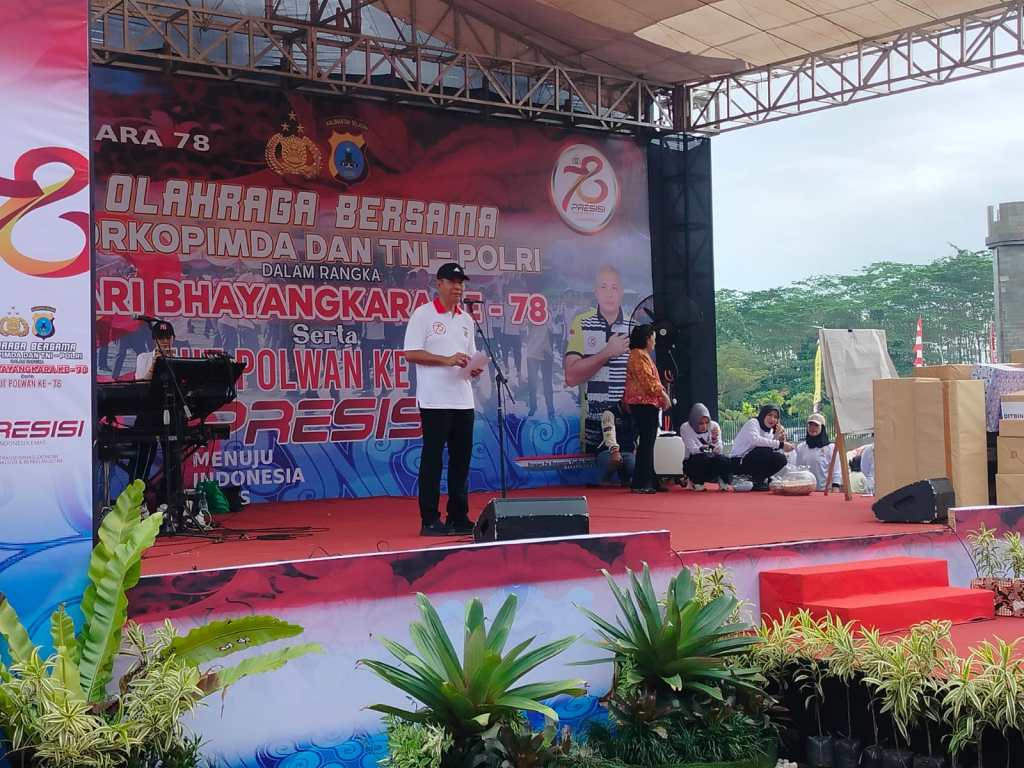 Meriahnya Hari Jadi Bhayangkara ke-78 Polda Kalsel Bersama&nbsp;Forkopimda