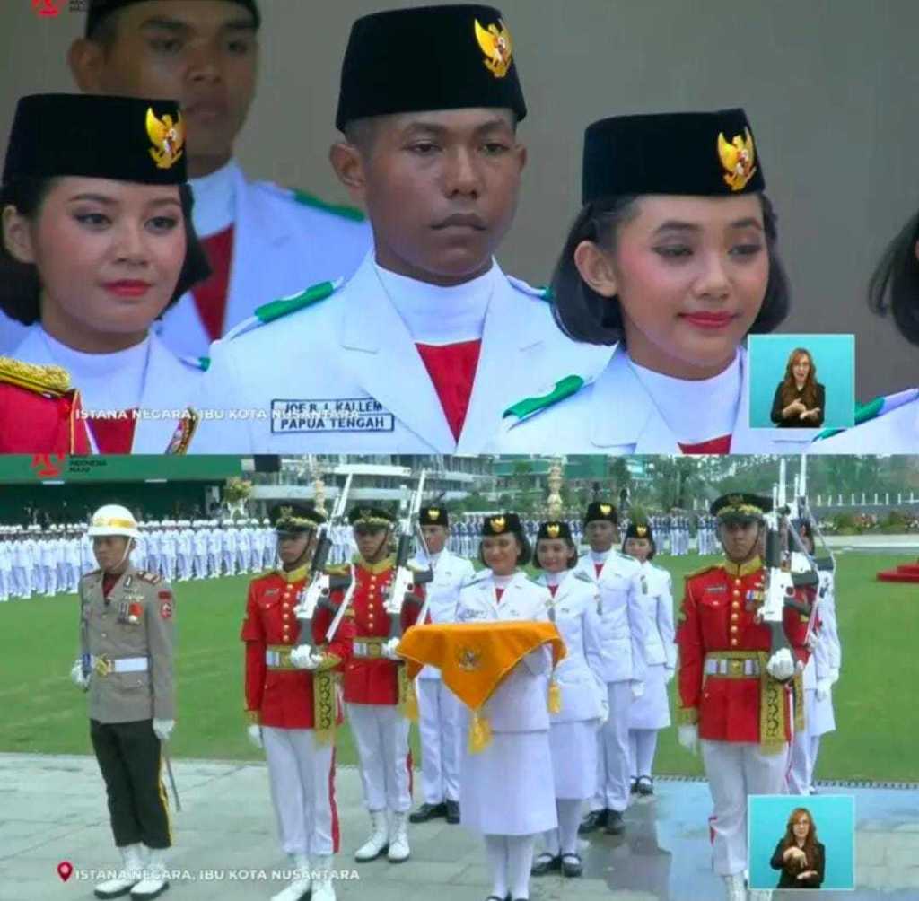 Bikin Bangga Surabaya, Siswa SMAN 17 jadi Pasukan Penurunan Bendera dalam HUT ke-79 RI di&nbsp;IKN