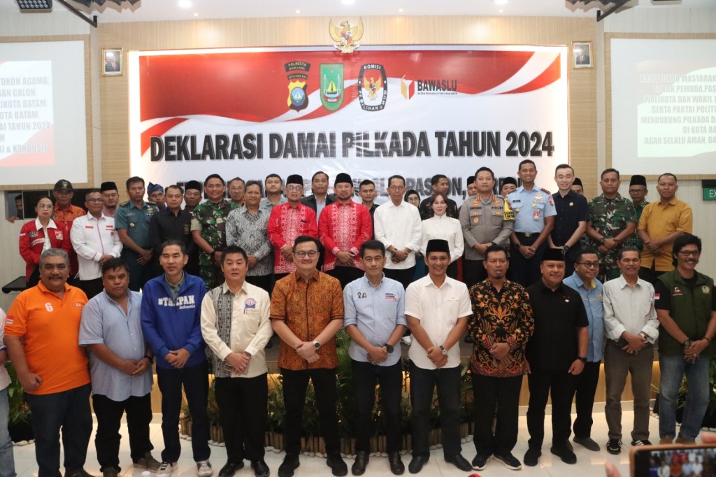 Komitmen Amankan Pilkada 2024, Polresta Barelang Laksanakan Deklarasi Pilkada Damai 2024